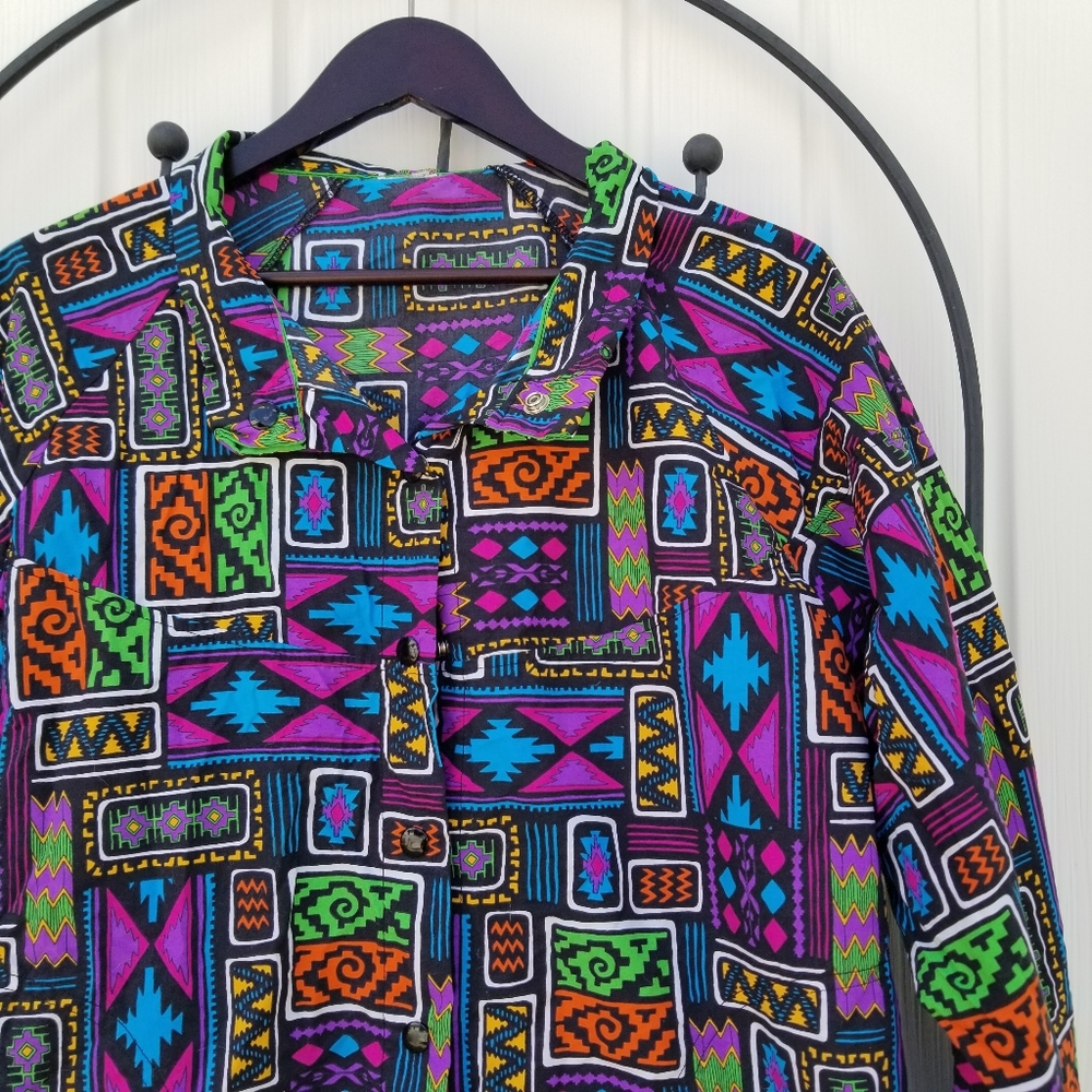 Vintage light wind breaker bomber jacket busy snap close